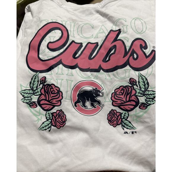 Chicago Cubs MLB Genuine Merchandise Short Sleeve T Shirt Womens 2XL Magestic - Picture 4 of 4